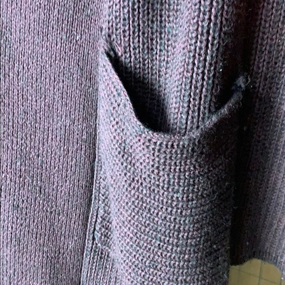 Reaction Kenneth Cole Long Plum Duster Sweater - Picture 3 of 7